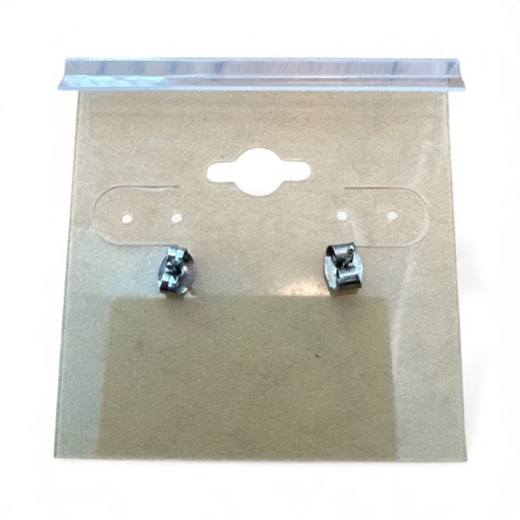 Vintage Blue and Silver Enameled Earrings - Picture 2 of 4